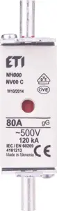 Fuse cartridge Etipo ETI Polam WT00C 004181213 gG 80A 500V KOMBI (time-delay)