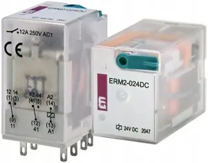 Relay double-contact ETI ERM2-024DC 24V DC (MPN 002473000)