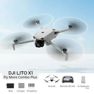 DJI Lito X1 Fly More Combo Plus drone with RC-2 remote control — 3x52min. flight time, 1/1.3" sensor, front LiDAR for obstacle detection, ActiveTrack, 15 km video transmission, 32 km range