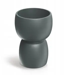Flower pot Lumarko Duala Round TDR30-107GR — plastic round planter, model TDR30-107GR, grey