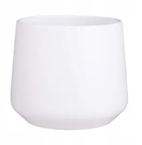 Ceramic Pot Lumarko Amber D17 H15.5cm White Matt – flower pot