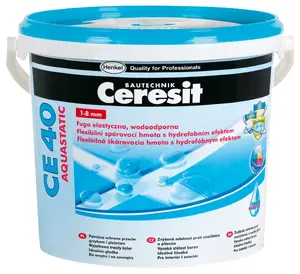Затирка CERESIT CE 40 Aquastatic эластичная водостойкая, серая, 2 кг