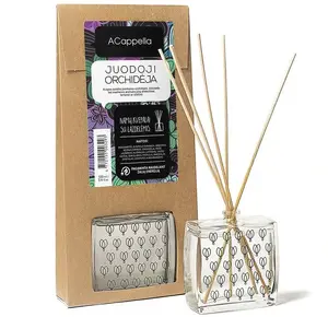 AROMIKA ACappella Black Orchid Reed Diffuser 100 ml — home fragrance with rattan sticks