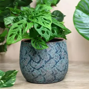 Flower pot Lumarko Clemente ceramic, copper finish, Ø16.5 cm, height 13 cm
