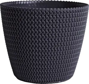 Puķu pods Prosperplast Splofy DSP190 melns — āra dārza plastmasas pods