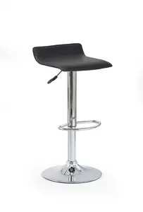 Bar stool Halmar H1, brand Halmar, model H1, black seat and frame