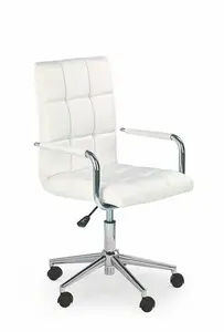 Office chair Halmar Gonzo 2 White — ergonomic desk chair, swivel, adjustable height