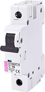 Автоматический выключатель 2P Eti-Polam ETIMAT10 C 16A 10kA AC (002133716)