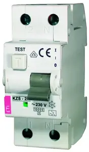 Residual-current circuit breaker with overcurrent protection Eti-Polam KZS-2M 2P 16A C 0.03A type AC