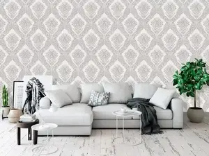 Wallpaper Vipro Group 523049 Silver Leaves — non-woven decorative wallcovering, patterned roll