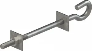Hook bolt ALPAR S3021 M20 L-200 galvanised—threaded hook bolt, corrosion‑resistant
