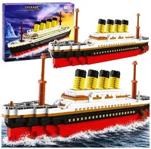 LEANToys construction brick set — Titanic large model, 3327 pieces, 60 cm