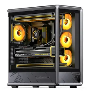 PC Case Jonsbo D401 Midi Tower ATX with Tempered Glass — Black