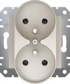 Double Power Outlet with Earth/Neutral (creamy) Schneider Electric EPH9810223