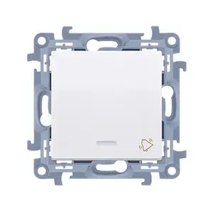Pushbutton Switch Kontakt-Simon CD1L.01/11 White, Plastic Housing, 250V AC, 10A