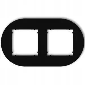 Double Mini Frame Karlik 12MRTO-2 universal round plastic black matte