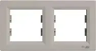 Frame 2-gang horizontal Schneider Electric EPH5800269, brown