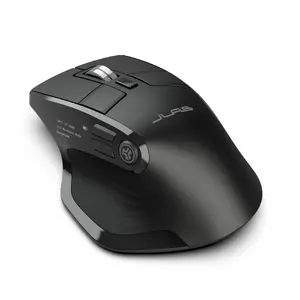 JLab Audio Epic Office right-hand wireless mouse — Bluetooth + USB Type-A, Optical 2400 DPI, 9 buttons, wheel, black