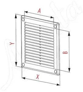 Ventilation grille AWENTA TRU2BR 150x150 mm brown, fixed louver TUS