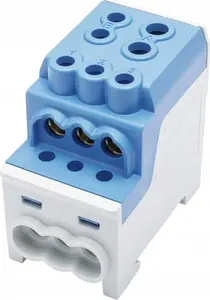 Distribution busbar block Simet SIMBLOCK SDB 200 Al/Cu — blue (MPN 81602003)