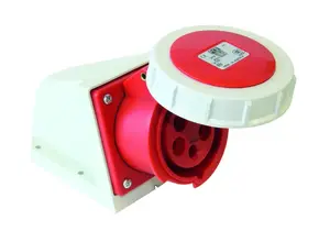 PCE fixed socket 32A 400V 3P+Z+N IP67 model 1252-6 (without cable gland)