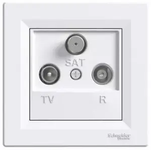 Antenas rozete RTV-SAT caurlaides 4 dB balta – Schneider Electric EPH3500221