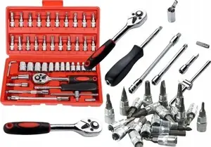 Набор торцевых ключей 1/4" 46 предметов в кейсе, LEANToys