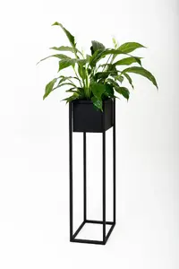 Flower pot cover Tajemniczy ogród Nantes L Black — decorative planter cover, fit for 23×23 cm pots