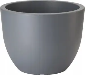 Горшок для цветов FORM_PLASTIC Muna 2731-014 антрацит, круглый пластиковый