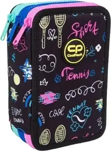 PATIO COOLPACK Jumper 3 тройной пенал с наполнением, дизайн Tennis Star