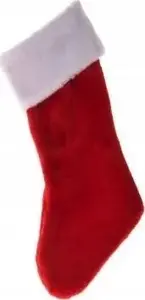 KOOPMAN decorative Christmas stocking 42 cm, holiday ornament, fabric festive sock