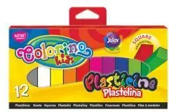 Пластилин Patio Colorino — PATIO — квадратные бруски, 12 цветов