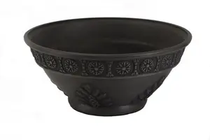 Puķu pods GREENSHIP SPW 09G45 D45 Charcoal — apaļš auga pods, modelis 09G45