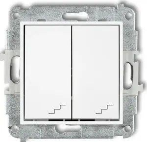 Divkāršs kāpņu slēdzis Karlik MWP-33, balts, mini