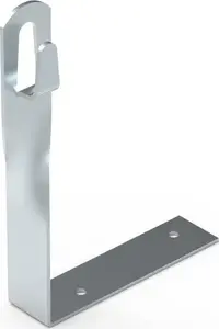 Leņķa stiprinājums ELKO-BIS modelis 91100102 L-100mm H-150mm cinkots vītots montāžai