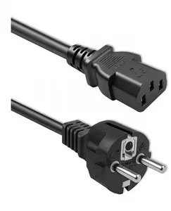 Power cable QOLTEC SCHUKO CEE 7/7 (E/F) to IEC C13, 3x1.0 mm², 1.5 m
