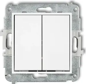 Switch Karlik Mini 25MWP-2 — two-way candle switch, white matte