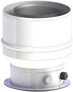 Ferroli concentric straight adapter Ø80/125 mm for gas boilers up to 60 kW with measurement ports