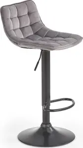 Bar stool Halmar H-95 — model H-95, gray fabric seat, metal legs, counter-height seating