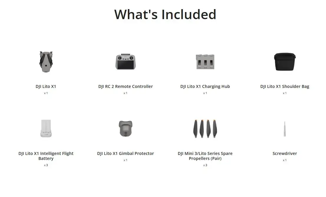 Дрон DJI Lito X1 Fly More Combo с RC-2 Photo 2
