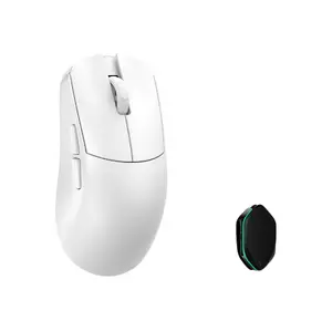 Bezvadu spēļu pele WLMouse YING Magnesium, sensors PAW3950HS, 8K polling, OMRON optiskie slēdži, balta