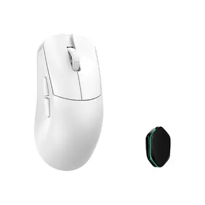 Bezvadu spēļu pele WLMouse YING Magnesium, sensors PAW3950HS, 8K polling, OMRON optiskie slēdži, balta