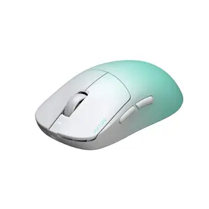 Gaming mouse HATOR Quasar 3 Ultima 8K Wireless — right-hand, optical 30000 DPI, RF Wireless + Bluetooth + USB‑C, White/Mint