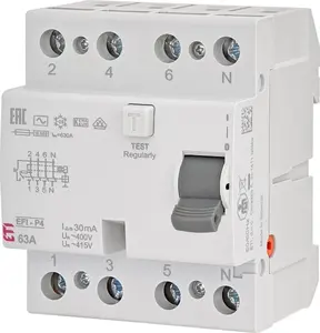 Residual Current Circuit Breaker (RCCB) ETI EFI-P4 AC 63/0.03