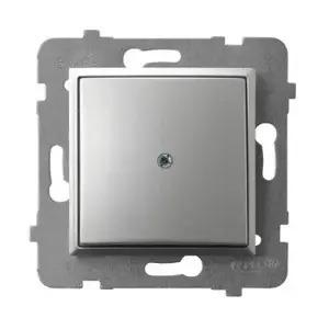 Cover plate Ospel Z-1U/m/18 — frame end cap for Aria series, silver finish