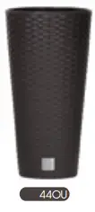 Flower pot cover Prosperplast RATO TUBUS 30 cm, plastic decorative pot sleeve