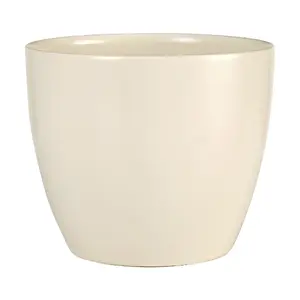 Podnieks SCHEURICH Mediterranea 920 — keramiska brīvi stāvoša iekštelpu vāze, Ø 28 cm, krēmkrāsas