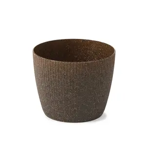 Flower pot LAMELA Neogard MAGNOLIA ECO COFFEE Brown — diameter 11.1 cm, height 140 mm