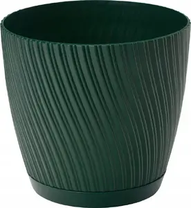 Кашпо FORM_PLASTIC MIKA 4590-075, круглый, пластик, цвет «Лесной мох»