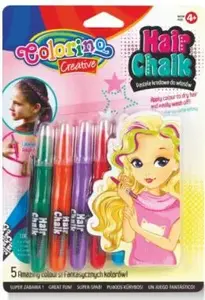 Hair chalk set Colorino — temporary hair pastels for coloring strands, multi-color set